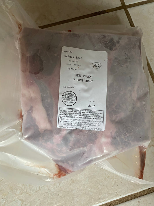 Chuck Roast (bone in) $8.99 per pound