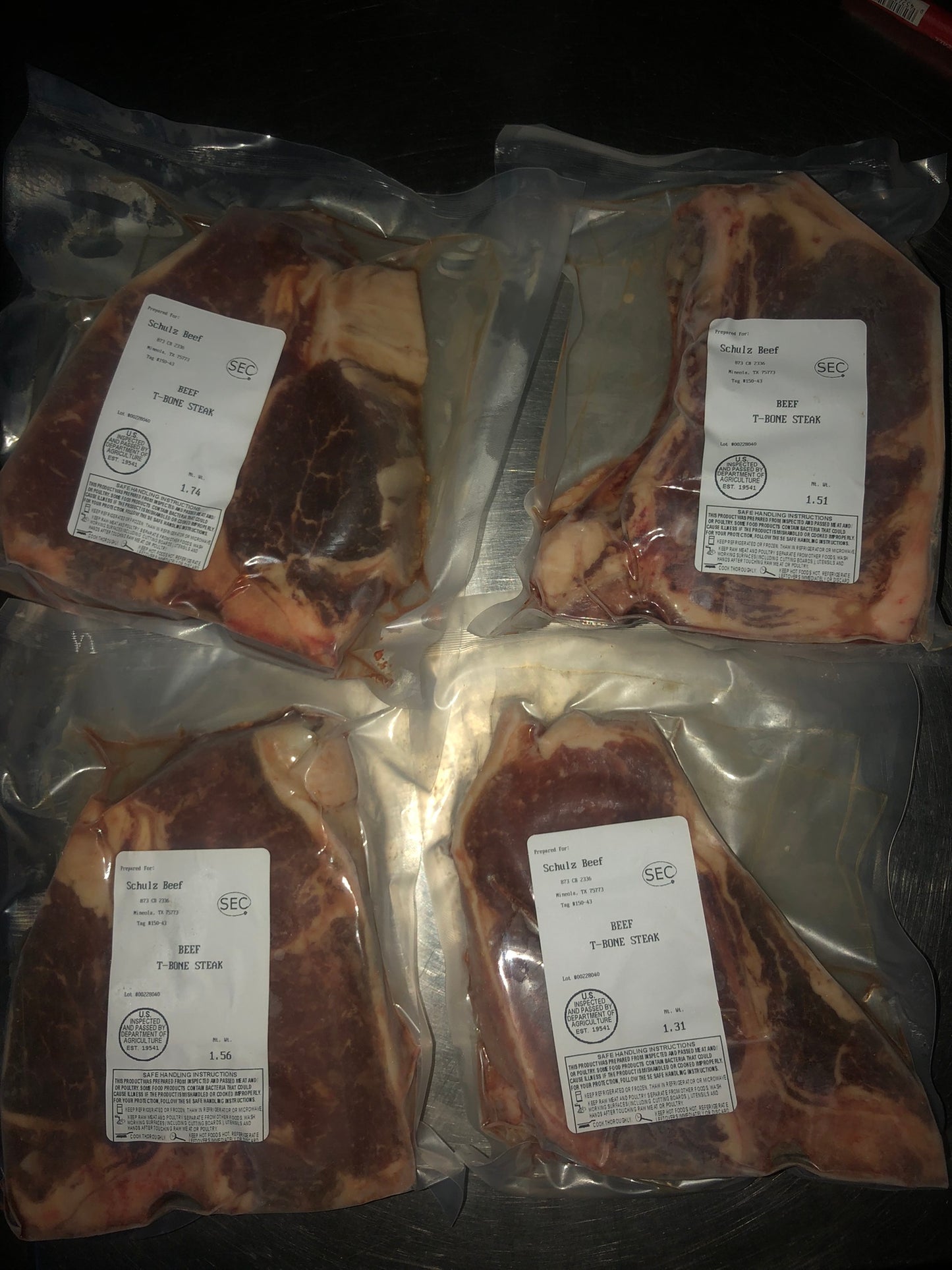 T - Bone Steak $19.44 per pound